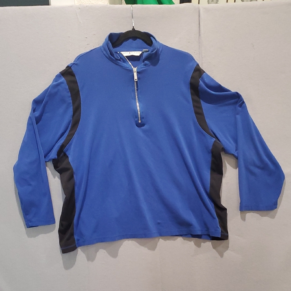 Tommy Hilfiger Blue and Black Pullover